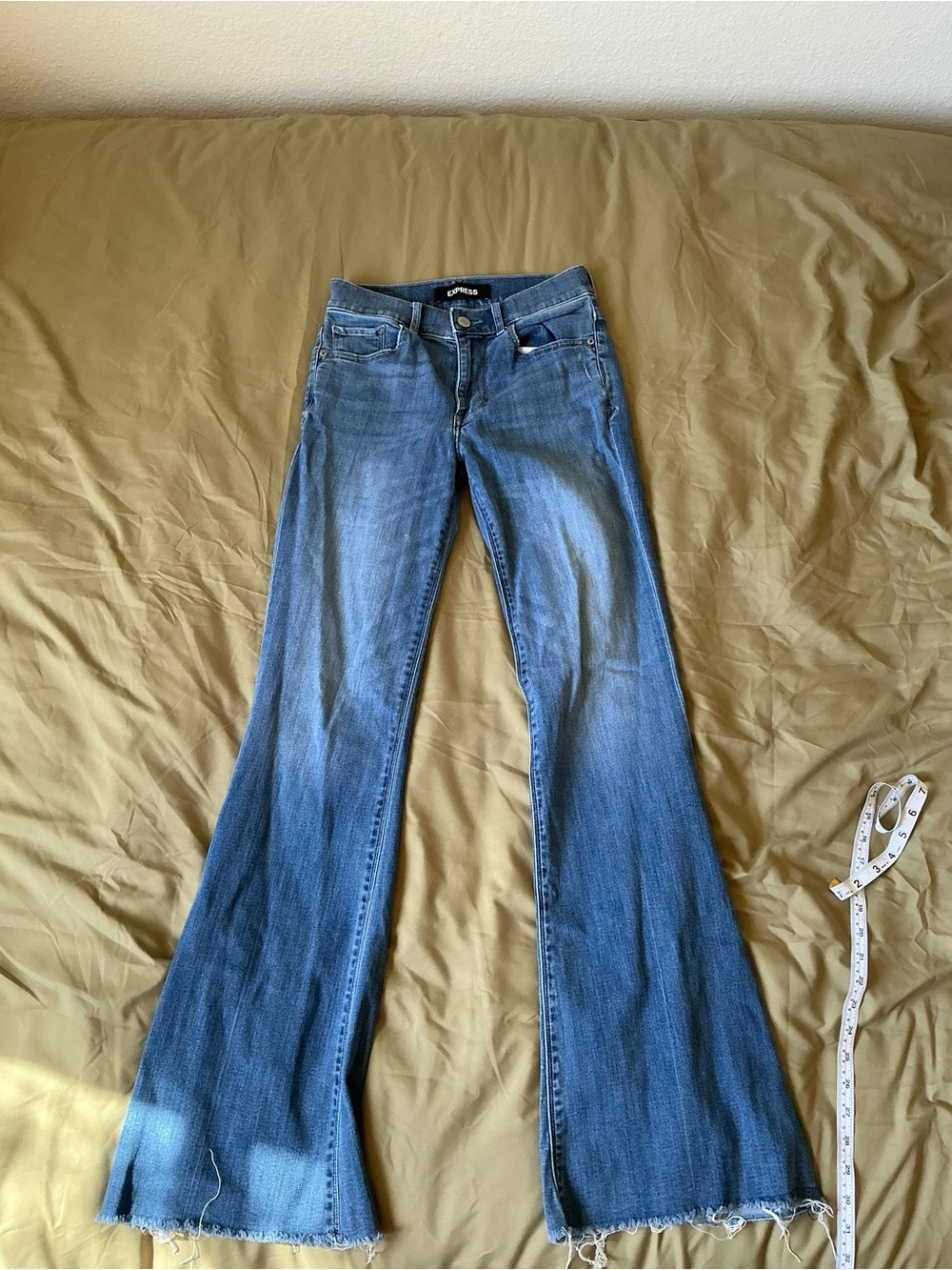 Express Medium Blue Flare Jeans